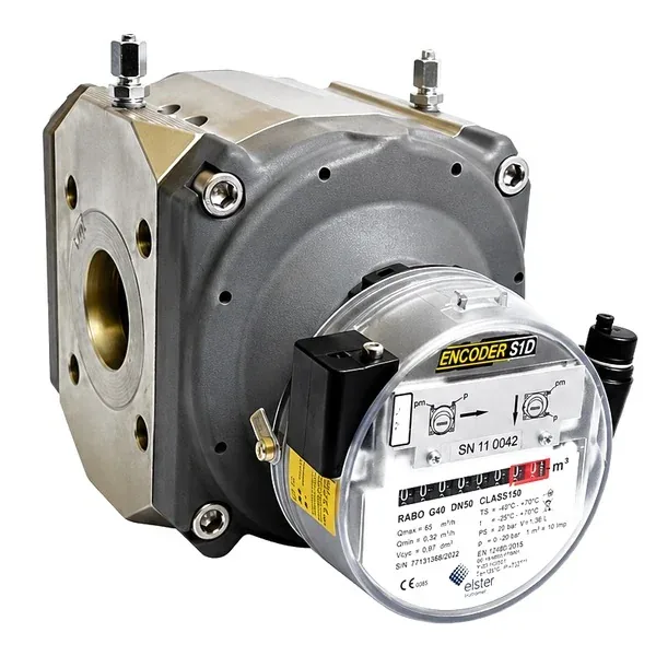 Honeywell Elster RABO G40 DN50 Rotary Gas Meter — Gas Flow Meters by Honeywell Elster, Type RABO G40 DN50 CLASS150
