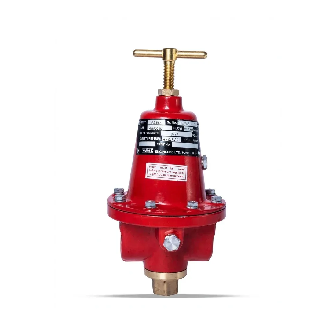 Vanaz R2330 Nitrogen Pressure Regulator &mdash; Pressure Regulator Valves by Vanaz, Type R2330